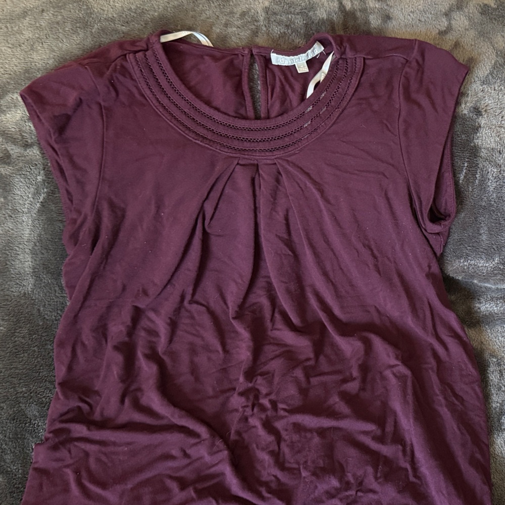 Daniel Rainn Plum Short Sleeve Top